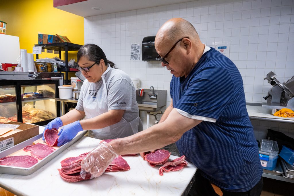 Carniceria Guadalajara, Salvador Enriquez and Adriana Hernandez