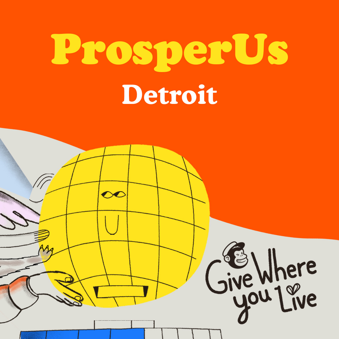 Give Where You Live image featuring ProseprUs Detroit via Mailchimp